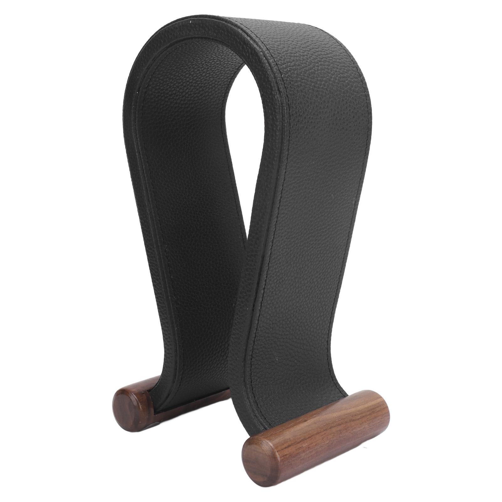 

Подставка для наушников из орехового дерева, нескользящая, универсальная, из искусственной кожи, игровая гарнитура, держатель для дисплея для студийного диджея