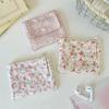 Multifunctional Document Card Bag Key Coin Purse for Women Cartoon Floral Bow Print Coin Purse Cute Storage Bag Purse