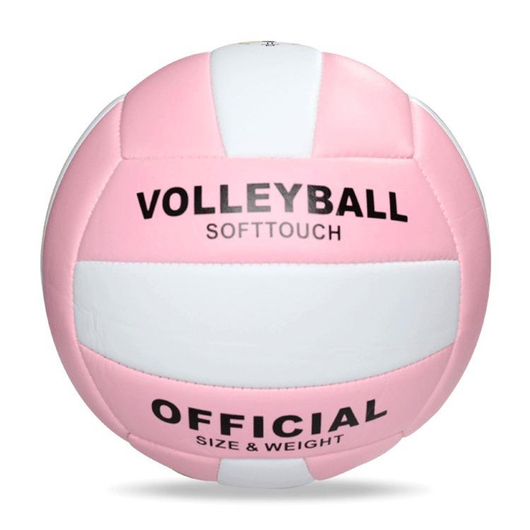 PVC Soft Volleyball - Size 5, Machine-Sewn for School Competition and Training