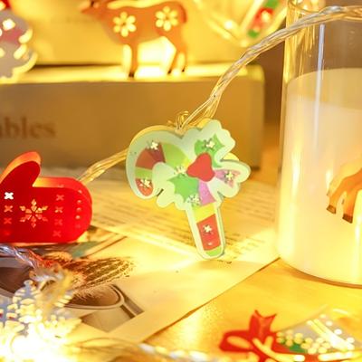 1pc Charming Christmas LED String lights-Santa Claus, Snowman, Etc.-perfect for Indoor Holiday Decoration, Party and Bedroom
