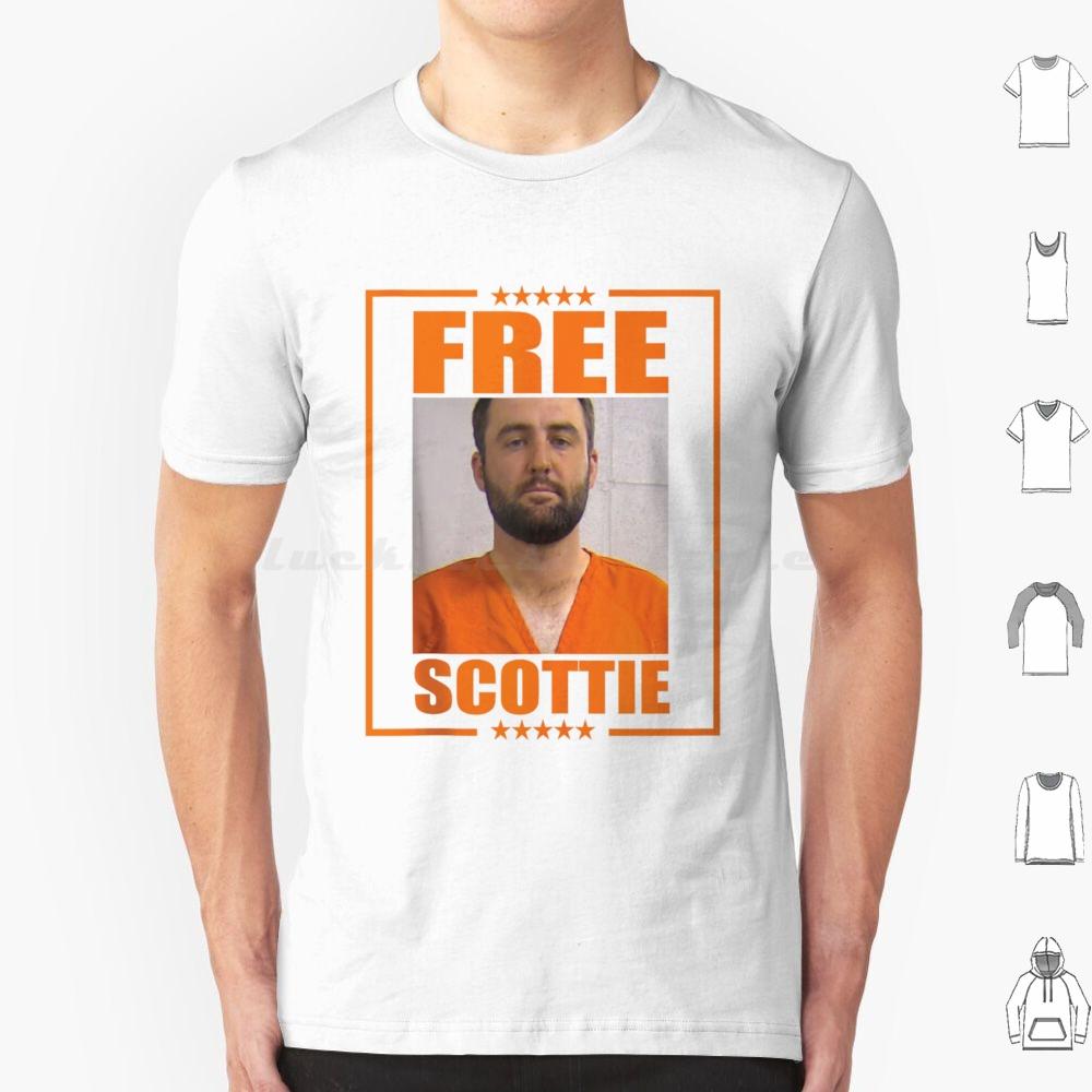 Free Scottie Mugshots T Shirt Cotton Men Women DIY Print Free Scottie Scottie Pga Valhalla Police Cops Scottie Scheffler Golf