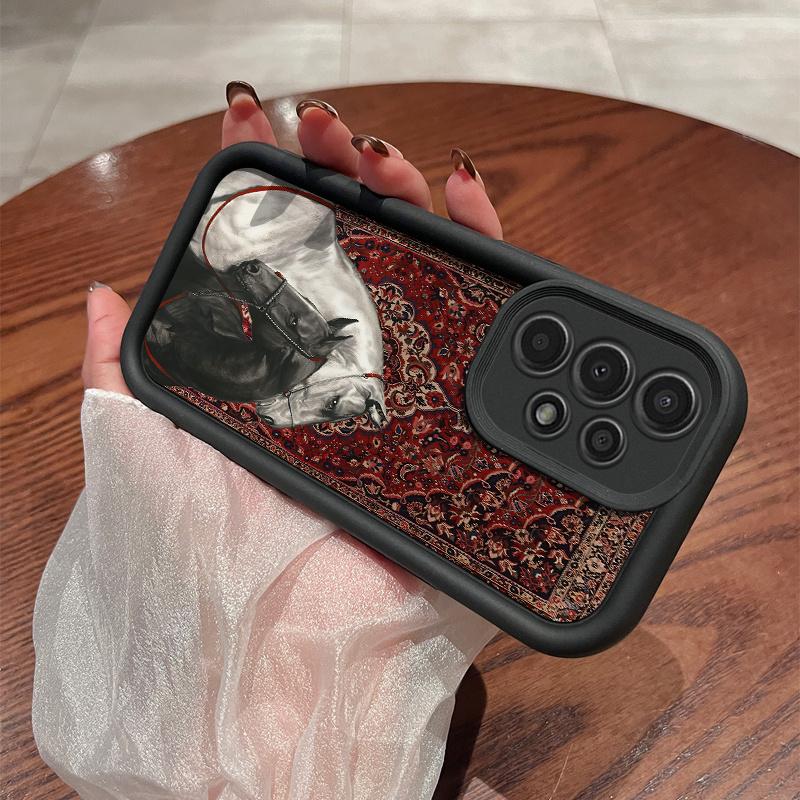 Retro Horse Pattern Phone Case Suitable for Samsung for Galaxy S26 S25 S24 S23 S22 S21 S20 FE Ultra Plus 5G Anti Drop Back Cover
