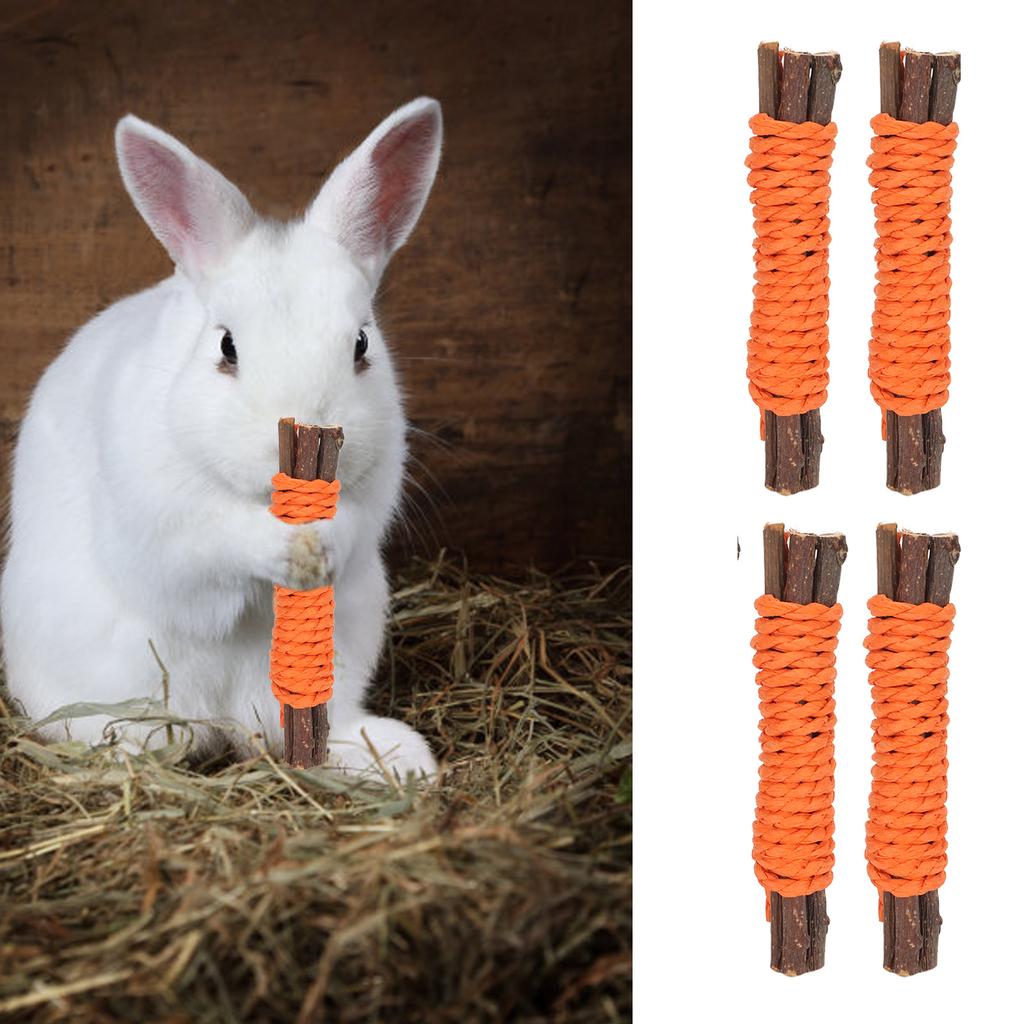10Pcs Hamster Chew Sticks   Branches and Paper Rope Woven Wooden Hamster Bite Toys for   Hamster Chinchilla