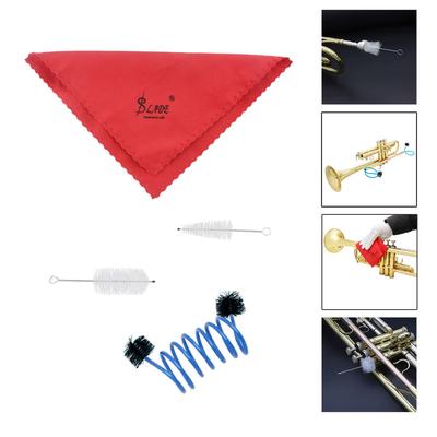 Nuovo kit per la cura della pulizia della manutenzione della tromba, set di spazzole flessibili per il panno di pulizia