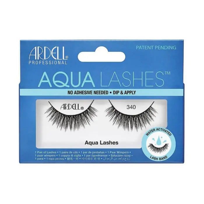False Eyelashes - Ardell - Aqua Lashes 340 - Black - Quick Application - Glue-Free