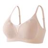 V Yarn Milk Skin Seamless Women's Big Breasts Show Small Gathering Thin Jelly Strips Pull Up and Support Anti-sagging Bra Cover