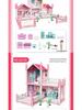 DIY Princess Castle Dollhouse with Lights for Girls' Pretend Play
