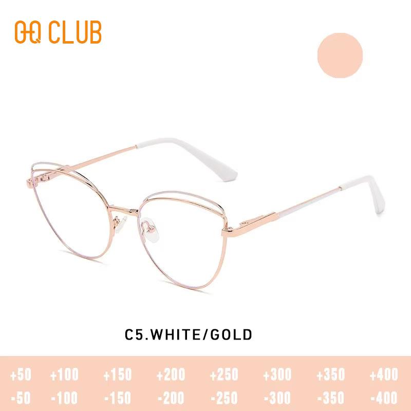

O-Q CLUB Градуированные линзы для чтения Очки для защиты от синего света Оправа очков «кошачий глаз» Женские Солнцезащитные очки для мужчин Очки для чтения Lunette +250