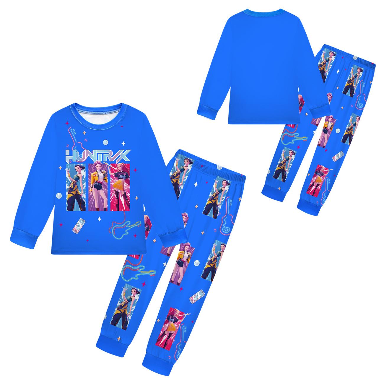 

Children s Pajamas Cartoon Printing Fashion Pants Set Casual and Comfortable Long-sleeved Children s Set Clothing Sets Kids Unisex 140