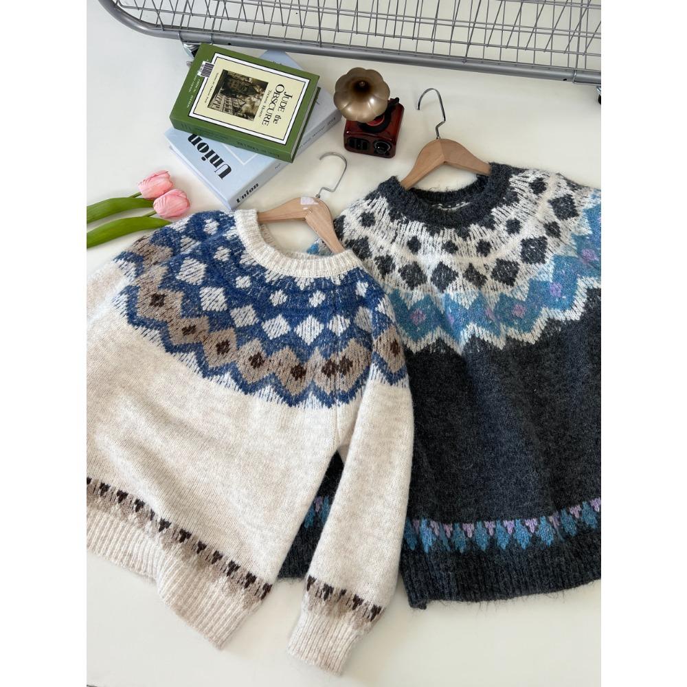 DIMANAF 2025 Autumn New Women Sweaters Knitting Basic Fashion O-Neck Style Loose Red Pullover Sweater