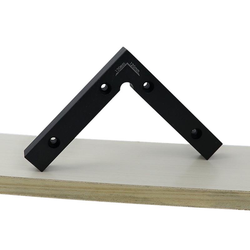 90° Aluminum Alloy L-Shaped Woodworking Positioning Square with High-Precision Scale.