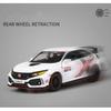 1/32 HONDA CIVIC TYPE R Alloy Sports Car Model Diecasts & Toy Vehicles Metal Car Model Sound and Light Collection Kids Toy Gift