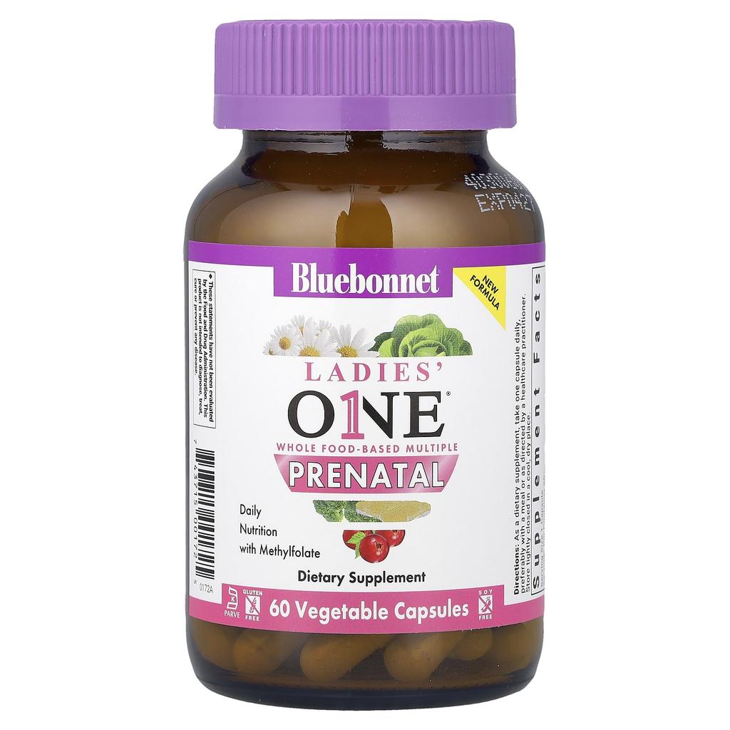 Bluebonnet Nutrition, Ladies' One®, Prenatal, 60 Veggie Capsules