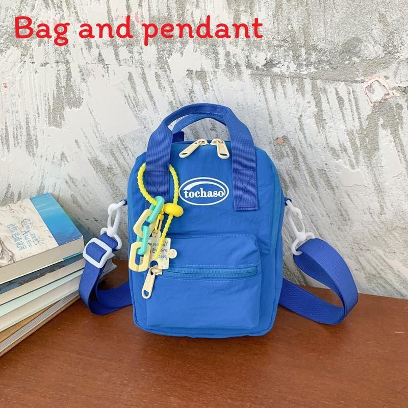 Color Simple Solid Letter Printed Children Single Shoulder Bag Pendant With