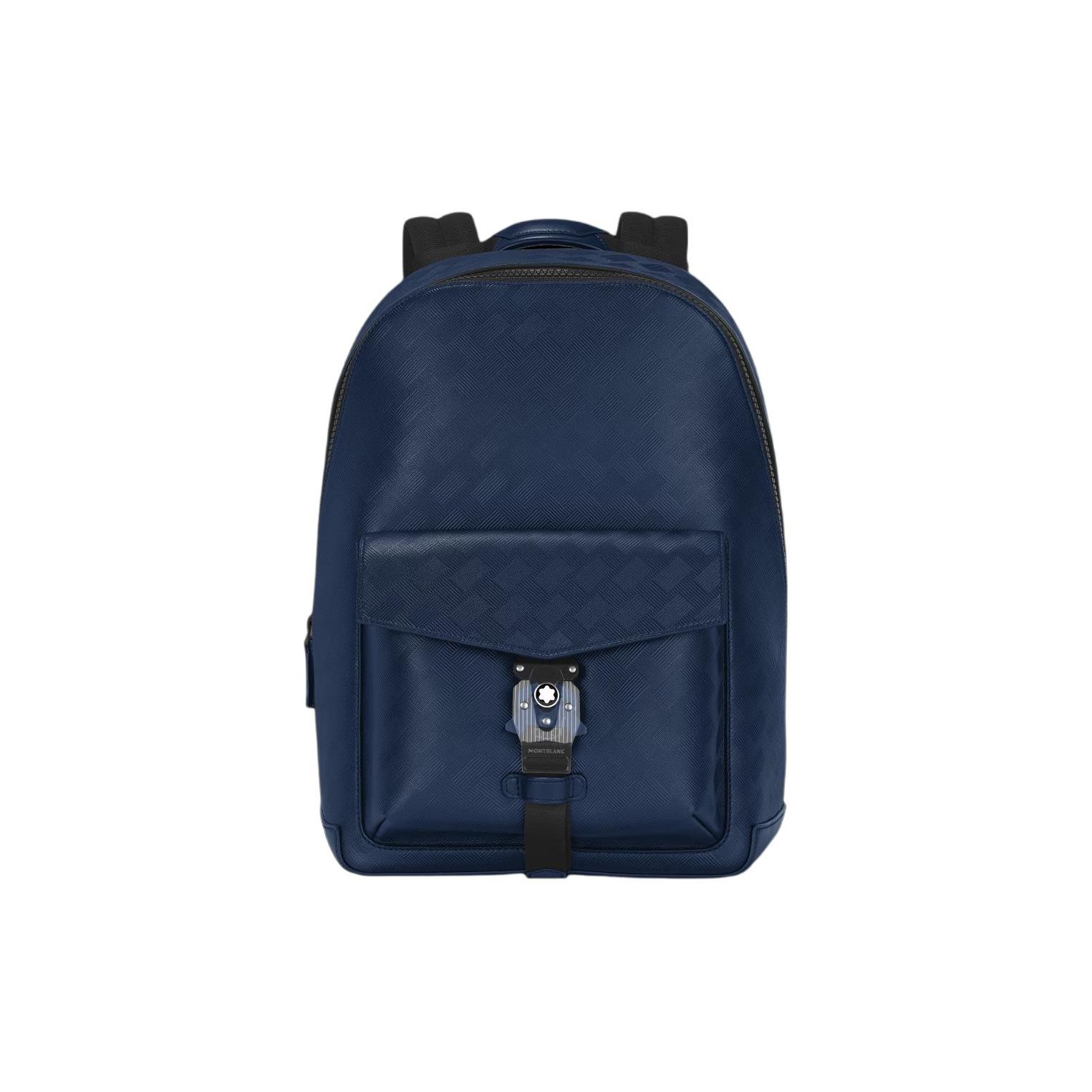 

Montblanc Style 3.0 Series Detachable Shoulder Strap Zipper Closure Leather Backpack Men backpack Ink-Blue MB198049 Basic Set (Bag+Dust Bag)