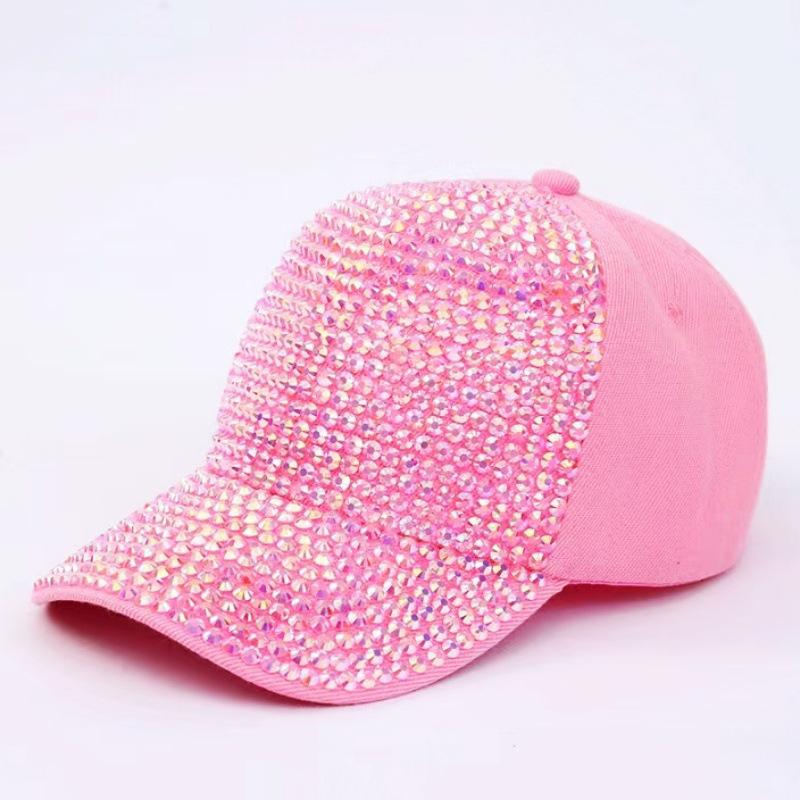Retro Women's Rhinestone Baseball Cap: Stylish Travel Sunscreen Hat