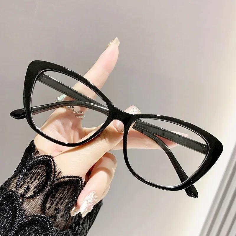 

Retro Cat Eye Anti Blue Light Reading Glasses, New Style Unisex Presbyopia Eyewear, Outdoor Eye Protection for Women 0 чёрный