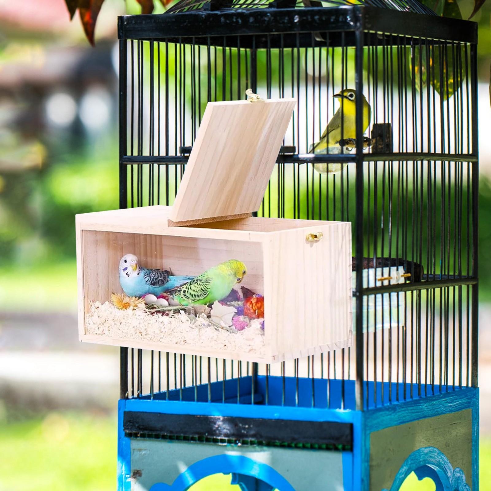 

Natural Wooden Crates For Breeding, Bird Cages, Bird Nesting Sites, Feeding Stations One Size жёлтый