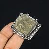 Natural Pyrite Druzy Solitaire Artisan Ring Jewelry Size 6.5 925 Sterling Silver