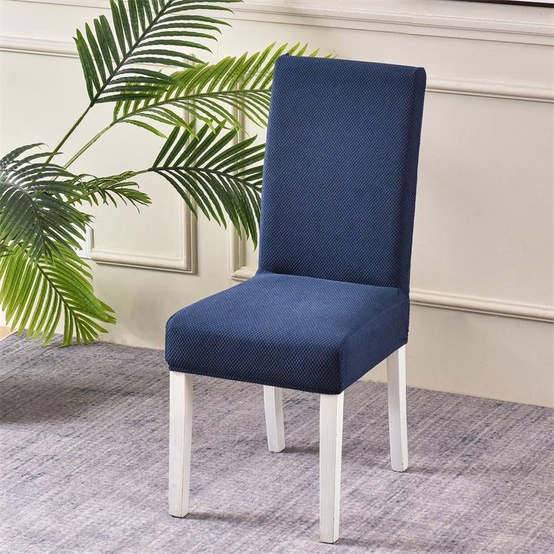 1pc Jacquard Elastic Dining Chair Cover Stretch Chairs Slipcovers Universal Size Seat Covers for Kitchen Wedding Banquet Home