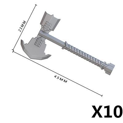 MOC Mattoncini Militari Figura Medievale Soldato Accessori Arma Spada Ascia Coltello Pugnale Martello Giocattolo Mini Mattoncino Regalo R027
