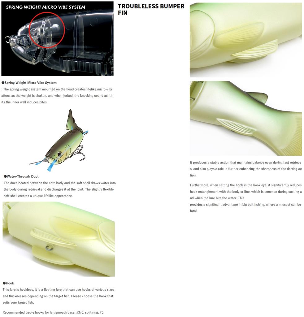 Deps New Slide Swimmer 300 Floating Jointed Lure 01 (6014)