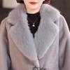 Luxurious Winter Faux Fur Coat for Women Thick Warm Outerwears Elegant Middle-aged Woman Fur Jacket