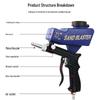 Portable Gravity Feed Pneumatic Sandblasting Gun Kit for Rust Removal