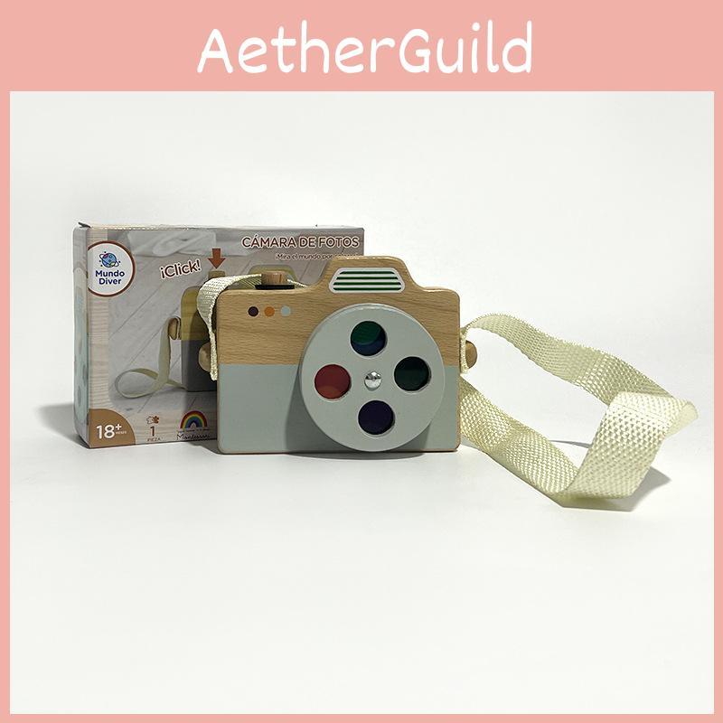 Camera Wooden Simulated With Hanging Rope Kid Puzzle Toy For Baby Fun Outdoor