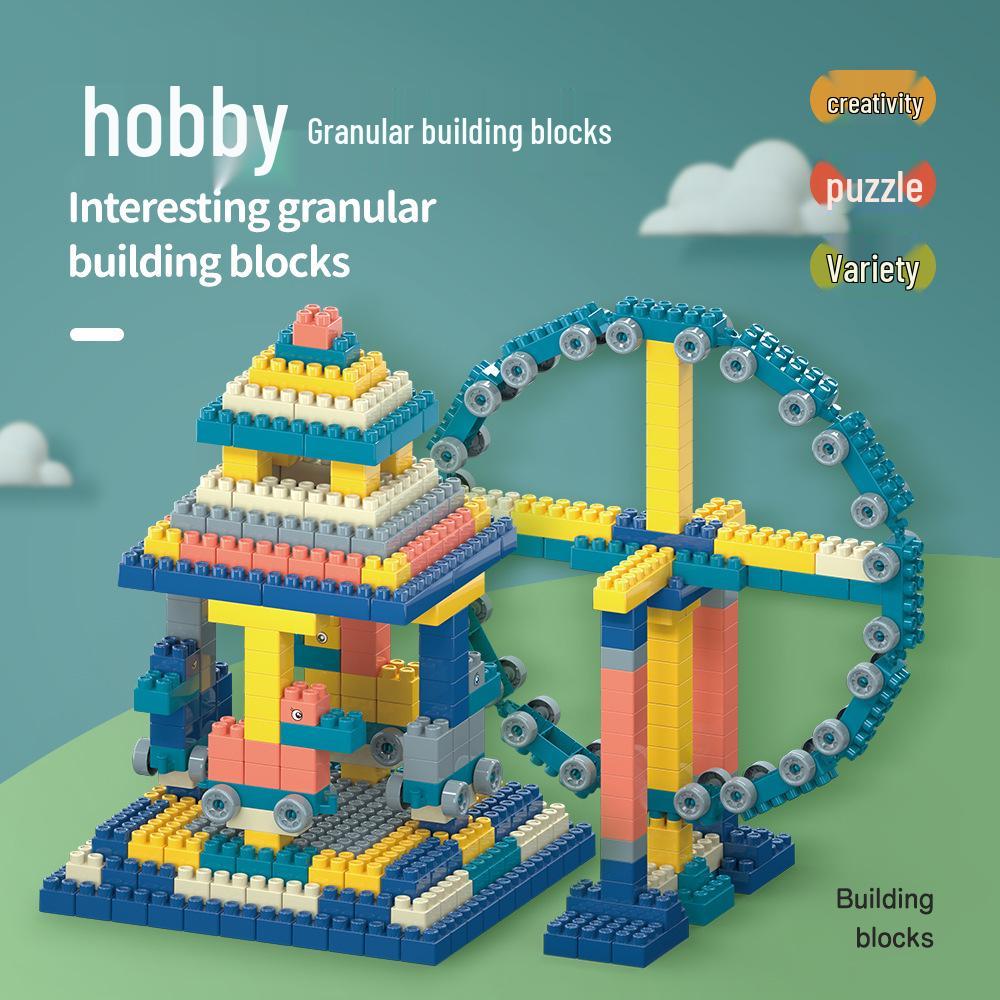 New Dual-Color Children's Building Blocks: Assembled Puzzle & Educational DIY Toys for Early Learning