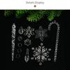 20 Acrylic Christmas Ornaments with Snowflakes Icicles and Designs for Tree Wreaths and Holiday Home Decoration