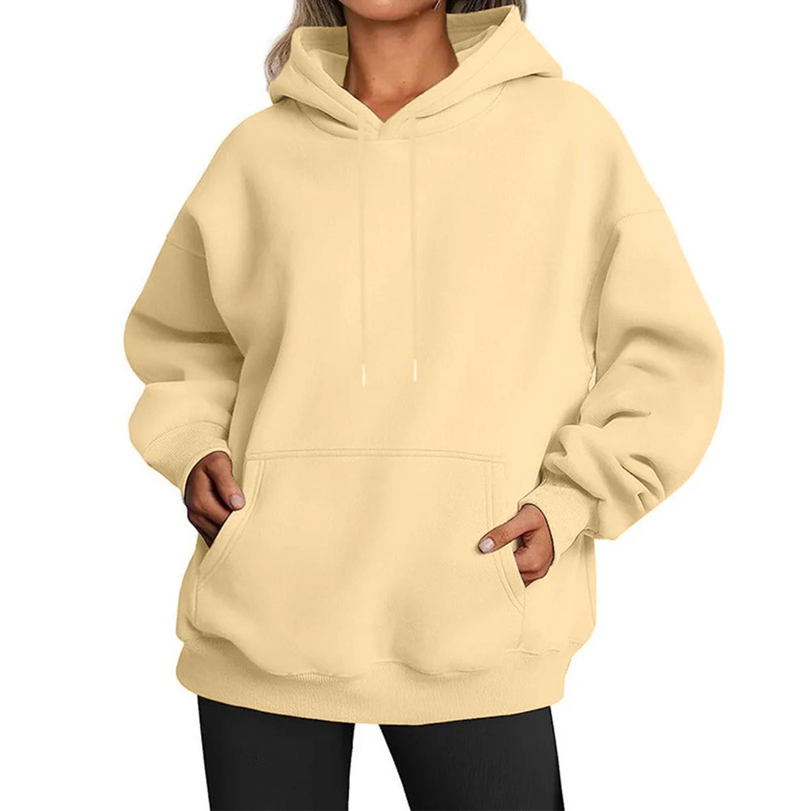 

Женские модные повседневные универсальные повседневные толстовки с круглым вырезом, однотонные топы с длинными рукавами XS