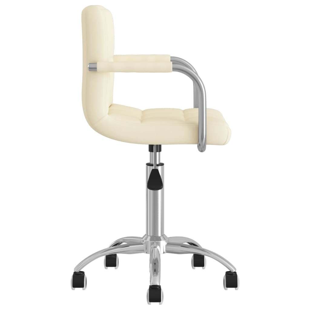 Office Chair Swivel Cream Fabric