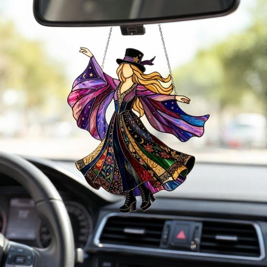 Cattura Sole Ballerina, Girandola in Vetro Colorato Fatta a Mano, Cattura Luce Solare da Appendere Boho per Finestra Giardino Portico Decorazione