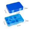 Divided Microwave Oven Bento Box 810ml Leakproof Storage Box Double-layer Food Container