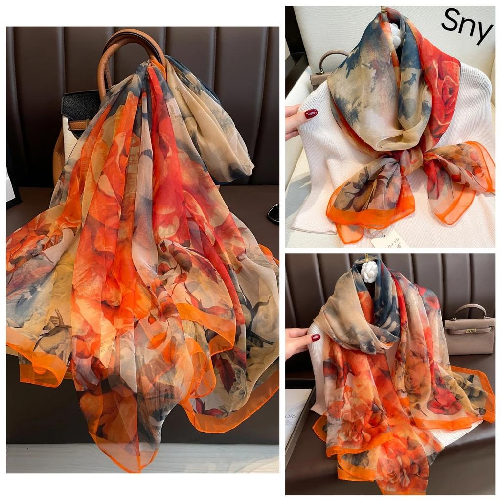 New Silk Beach Stoles Women Hijab Scarf Sunscreen Shawl Wraps Ladies Scarves Foulard Beach Stoles Female Large Bandana Echarpe