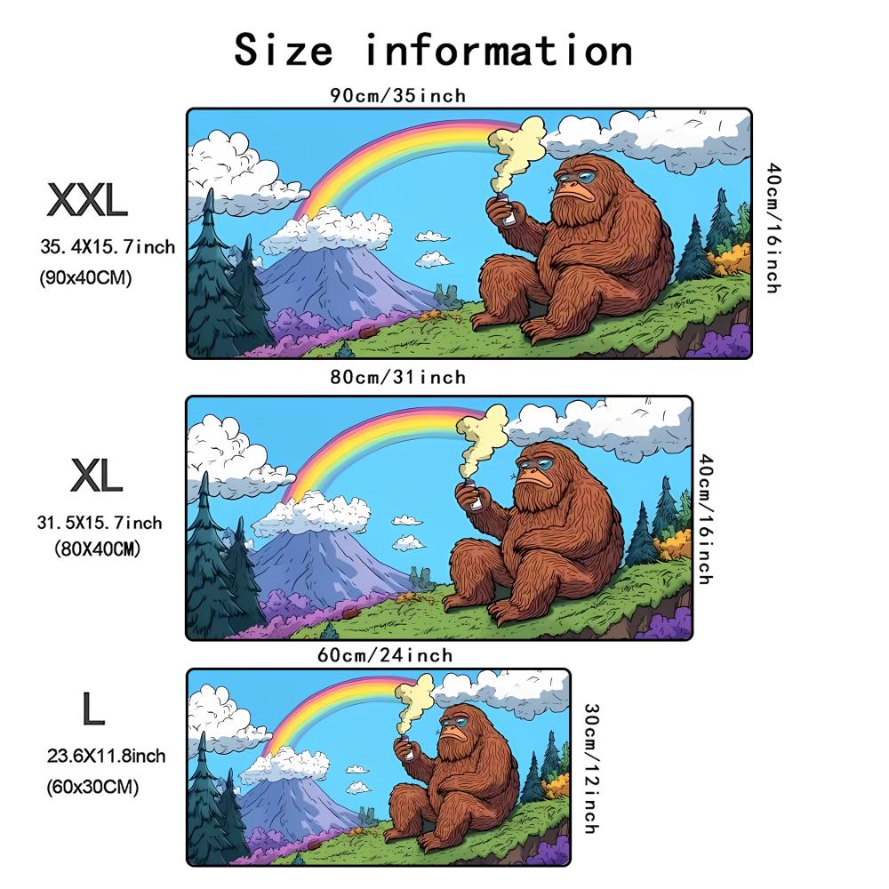 XXL Funny gorilla mouse pad Anti-slip Rubber 900X400mm large desk mat Precision Lock Edge for computer PC Office Accessories 1pc