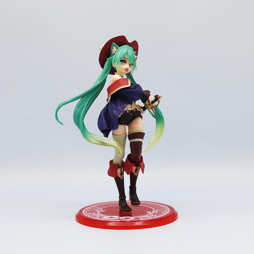 Anime Fairy Tale Wonderland Hatsune Miku Figure Hatsune Miku Puss in Boots Kawaii Action Figures Adult Collection Model Toy Gift