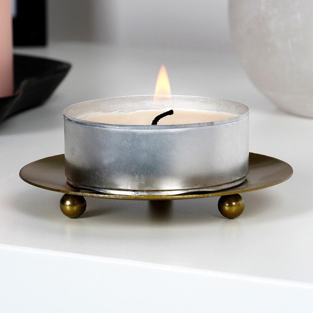 Gold Metal Candle Stand 8.5 Cm