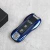 Porsche Gentian Blue Key Shell for Cayenne, Macan, 911, Panamera, 718/Taycan