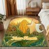 1PC Custom Name Golden Corn Harvest Theme Floor Mat Ideal for Living Room, Game Rooms, Office, Bedroom, Floor Mat Playful Design
