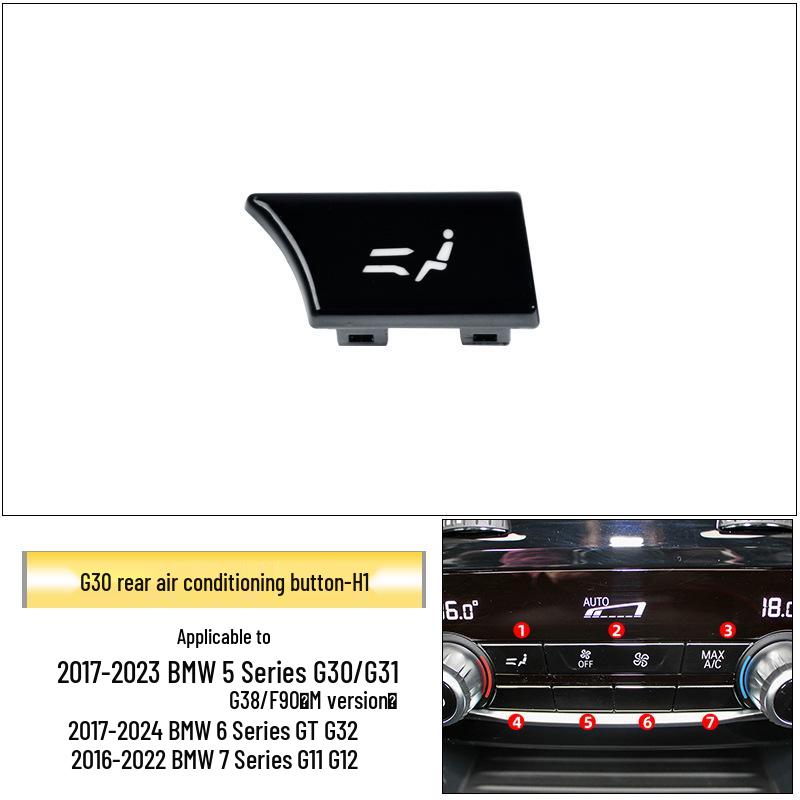Compatible with BMW 5 Series, 7 Series, GT, 6 Series, G32, G30 Rear Air Conditioning Switch Buttons