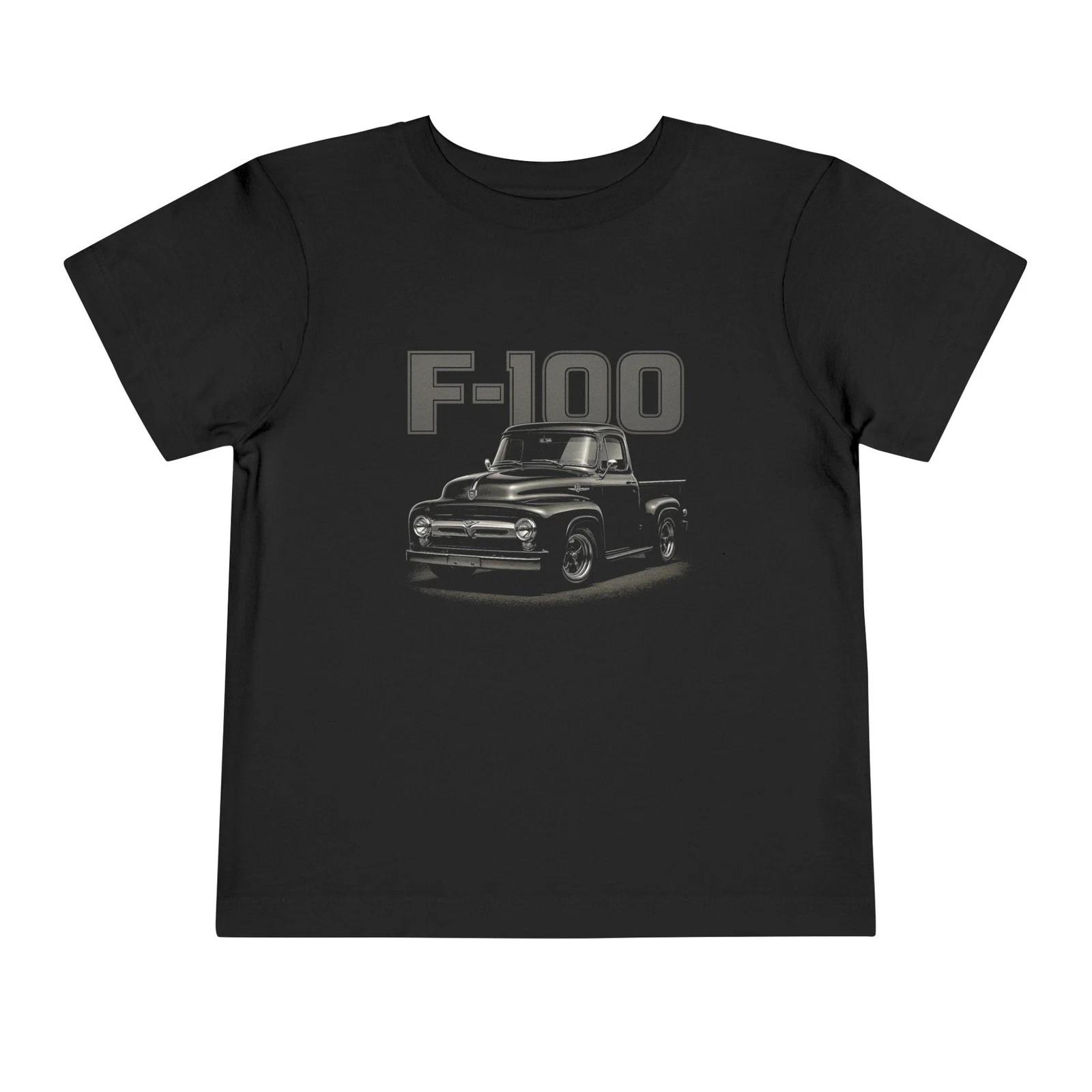 1956 Ford F-100 Toddler T-Shirt – Classic Black Pickup Truck Kids Tee L