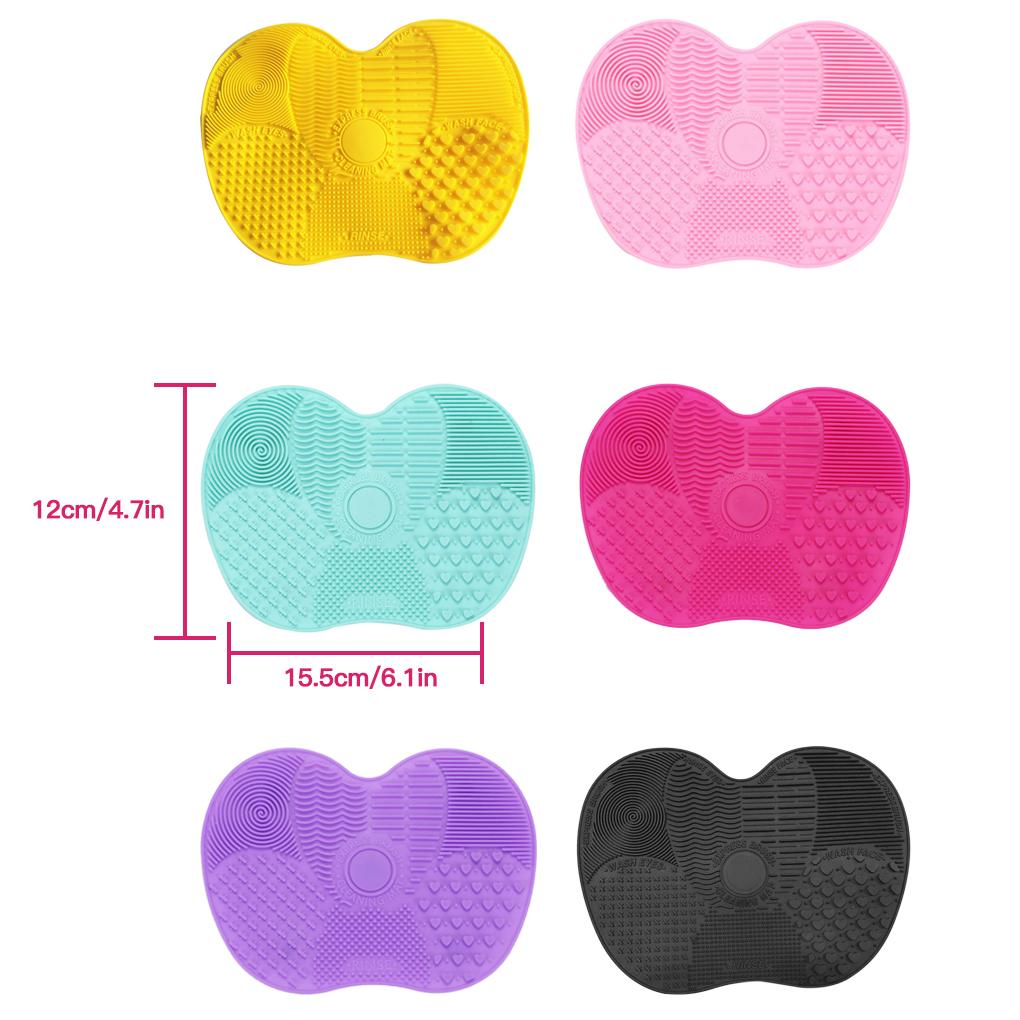 Universal Women Eyeshadow Foundation Concealer Makeup Brush Cleaning Mat Hotel Dress Room Portable Silicone Washing Pad