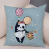Home Decoration Colorful Cartoon Panda Bear Kids Sofa Car Pillow Cover Cute Animal Cushion Cover funda de almohada