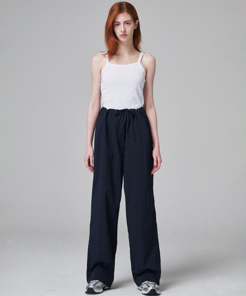 MALOUPE 2162 Lightweight Nylon Wide Pants (Navy)