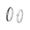 Hochwertige koreanische Little Star Wish Partnerringe aus 999 Sterlingsilber