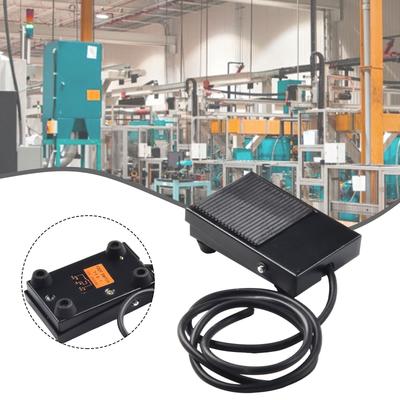 Interruptor de Pedal Metálico Robusto Momentâneo 10A SPDT Pedal Não Deslizante Design de Textura Operação Confiável e Estável