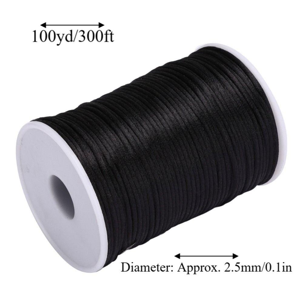 1pcs 2.5 mm Diameter Nylon Satin Cord 109 Yards Length Beading String Macrame Bracelets