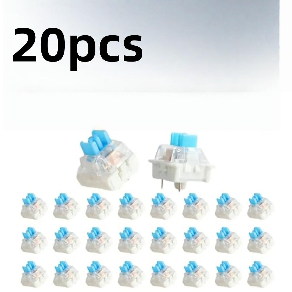 20/50/100 szt. Przełącznik Klawiatury 3-Pinowy Kliker Klawiatury Zamiennik Klucza Przełącznik Dotykowy Plastikowy Do Akcesoriów Zamiennych
